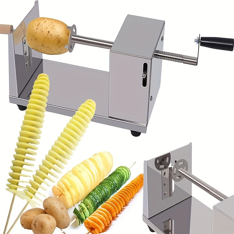 Biggroup Stainless Steel Spiral Potato Cutter – Tornado Chip and Fruit Slicer